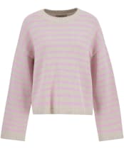 Women's Barbour Rosie Knitted Jumper - Oat / Cherry Blossom