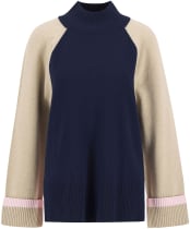Women's Barbour Wren Knitted Jumper - Honey / Cherry Blossom