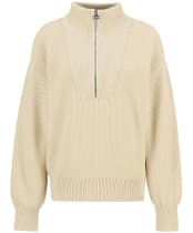 Women's Barbour International Rae Knitted Jumper - Bone White
