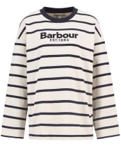 Women's Barbour Maeve Top - Ecru / Dark Navy Stripe