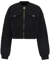 Women's Barbour International Katya Sweat Bomber - Black