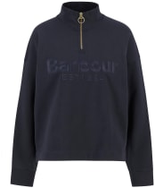 Women's Barbour Sara Half Zip Sweatshirt - Dark Navy