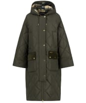 Women's Barbour Braidley Quilted Jacket - Olive / Ancient Tartan