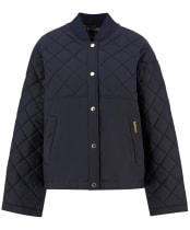 Women's Barbour Wetherby Quilted Jacket - Dark Navy / Dress Tartan