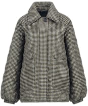 Women's Barbour Laoise Check Quilted Jacket - Sage Houndstooth / Sand Dune
