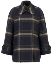 Women's Barbour Tara Wool Coat - Navy Windowpane