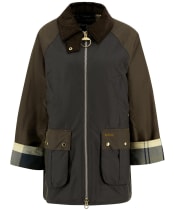 Women's Barbour Kettlewell Waxed Jacket - Archive Olive / Beech / Ancient Tartan