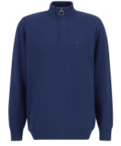 Men’s Barbour Cotton Half Zip Sweater - Inky Marl