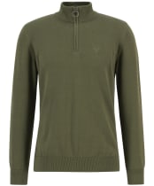 Men’s Barbour Cotton Half Zip Sweater - Wintermoss
