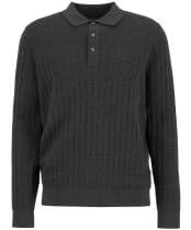 Men's Barbour Smeaton Knitted Polo - Black Marl