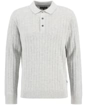 Men's Barbour Smeaton Knitted Polo - Grey Marl