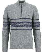 Men's Barbour Kepwick Half Zip Jumper - Grey Marl