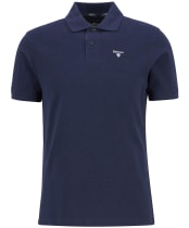 Men's Barbour Tartan Pique Polo Shirt - Inky Marl