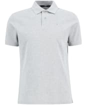 Men's Barbour Tartan Pique Polo Shirt - Light Grey Marl / Onyx Tartan