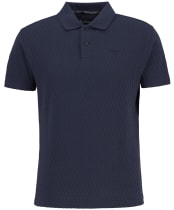 Men's Barbour Westerdale Textured Tailored Polo Shirt - Navy