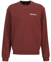 Men's Barbour Firbank Relaxed Crew Neck Sweatshirt - Fired Brick