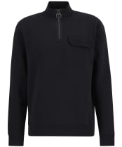 Men's Barbour Lowgill Relaxed Half Zip Sweatshirt - Black