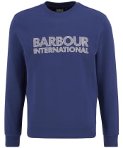 Men's Barbour International Essential Graphic Crew Sweatshirt - Insignia Blue
