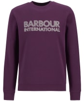 Men's Barbour International Essential Graphic Crew Sweatshirt - Potent Merlot