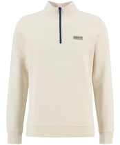 Men's Barbour International Clipper Funnel Neck Sweatshirt - Calico White