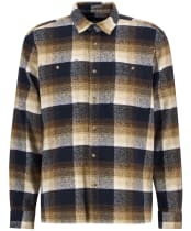 Men's Barbour Woodfoot Checked Long Sleeved Relaxed Shirt - Black