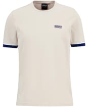 Men's Barbour International Deep Cuff Evan Tipped T-Shirt - Calico White