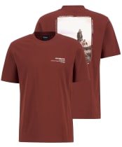 Men's Barbour Parkend Photographic Relaxed T-Shirt - Fired Brick