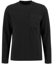 Men's Barbour Leazes Long Sleeve Relaxed T-Shirt - Black