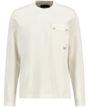 Men's Barbour Leazes Long Sleeve Relaxed T-Shirt - Whisper White