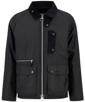 Men's Barbour Tract Waxed Jacket - Black