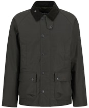Men's Barbour Modern Beaufort Check Waxed Jacket - Olive Check