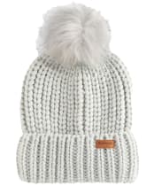 Women's Barbour Saltburn Bobble Hat - Ice White
