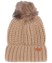 Women's Barbour Saltburn Bobble Hat - Mink