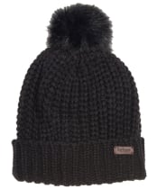 Women's Barbour Saltburn Bobble Hat - Black