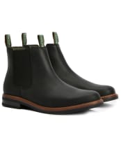 Men's Barbour Farsley Chelsea Boots - Black Nubuck