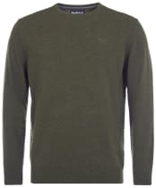Men's Barbour Essential Lambswool Crew Neck Sweater - Seaweed