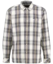 Men's Barbour Hawthorn Checked Long Sleeved Relaxed Shirt - Whisper White