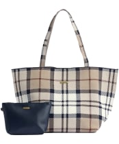 Women's Barbour Layla Tartan Large Tote Bag - Rosewood Tartan