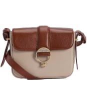 Women's Barbour Mini Rosa Leather Crossbody Bag - Pebbled Pink / Brown