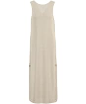 Women's Barbour International Valencia Knitted Midi Dress - Ecru