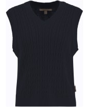 Women's Barbour Hartland Sleeveless Knitted Jumper - Navy