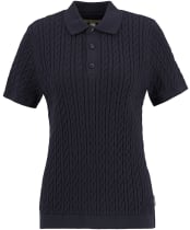 Women's Barbour Hartland Knitted Polo Jumper - Navy