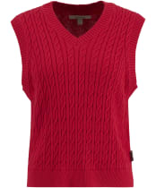 Women's Barbour Hartland Sleeveless Knitted Jumper - Poppy Red