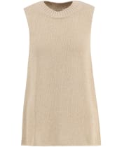 Women's Barbour International Valencia Knitted Vest - Ecru