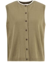 Women's Barbour Maia Knitted Vest - Bleached Olive / Cloud