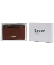 Women's Barbour Alder Leather Card Holder - Brown / Classic