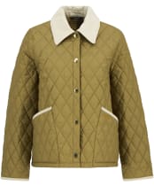 Women's Barbour Icons Cropped Liddesdale Quilted Jacket - SAND/DRESS/PEARL