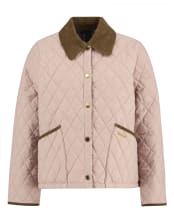 Women's Barbour Icons Cropped Liddesdale Quilted Jacket - Gardenia / Dress / Beige