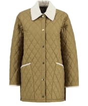 Women's Barbour Icons Modern Liddesdale Quilted Jacket - SAND/DRESS/PEARL