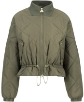 Women's Barbour International Pagan Quilted Jacket - Dusky Khaki
